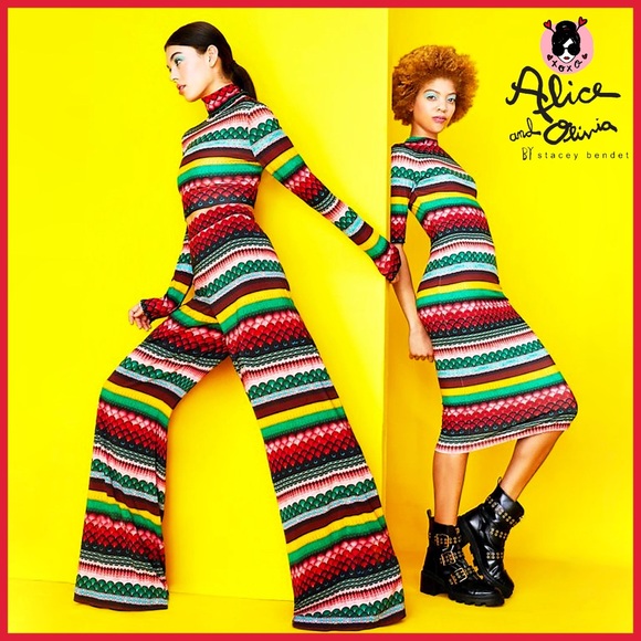 Alice + Olivia Delora Boho Geo Gorgeous Fitted Cocktail Dress - Picture 4 of 16